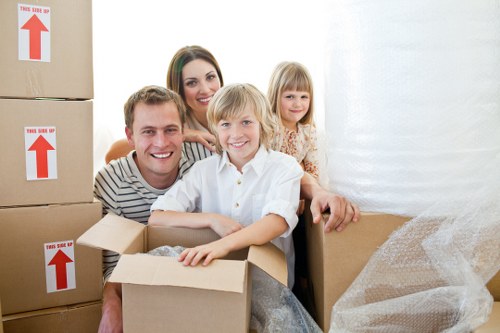 Professional movers loading a truck